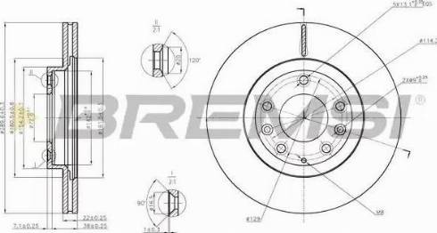 Bremsi DBB657V - Brake Disc autospares.lv