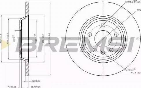 Bremsi DBB666S - Brake Disc autospares.lv