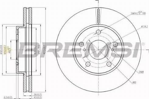 Bremsi DBB668V - Brake Disc autospares.lv