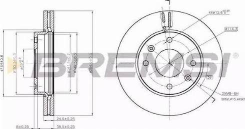 Bremsi DBB614V - Brake Disc autospares.lv