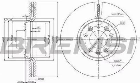 Bremsi DBB615V - Brake Disc autospares.lv