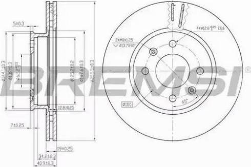 Bremsi DBB636V - Brake Disc autospares.lv