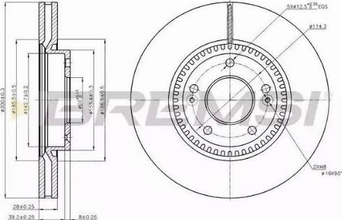 Bremsi DBB630V - Brake Disc autospares.lv