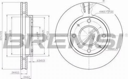 Bremsi DBB621V - Brake Disc autospares.lv