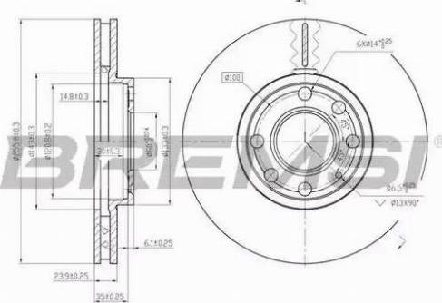 Bremsi DBB041V - Brake Disc autospares.lv