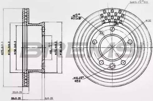 Bremsi DBB013V - Brake Disc autospares.lv