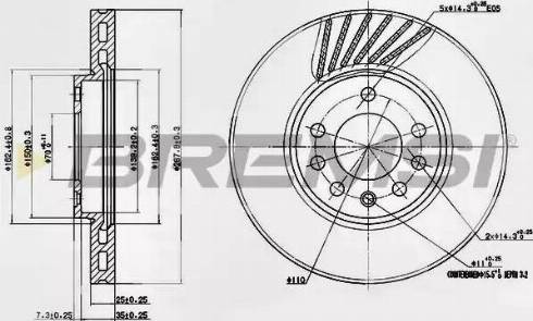 Bremsi DBB082V - Brake Disc autospares.lv