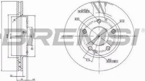 Bremsi DBB035V - Brake Disc autospares.lv