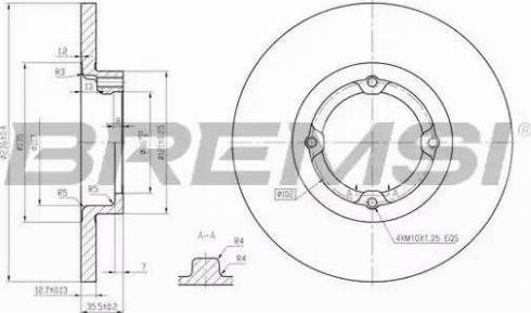 Bremsi DBB076S - Brake Disc autospares.lv