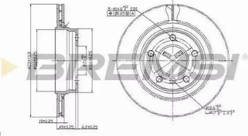 Bremsi DBB073V - Brake Disc autospares.lv