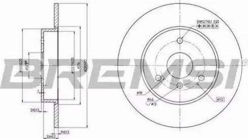 Bremsi DBB111S - Brake Disc autospares.lv