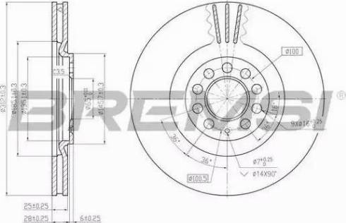 Bremsi DBB118V - Brake Disc autospares.lv