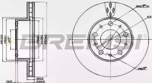 Bremsi DBB800V - Brake Disc autospares.lv