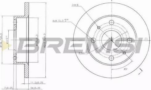 Bremsi DBB302S - Brake Disc autospares.lv