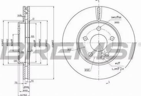 Bremsi DBB316V - Brake Disc autospares.lv