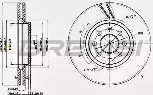 Bremsi DBB374V - Brake Disc autospares.lv