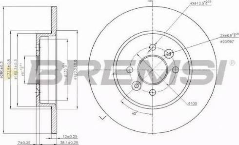 Bremsi DBB295S - Brake Disc autospares.lv