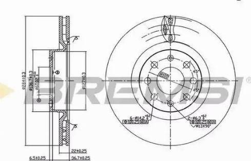 Bremsi DBB298V - Brake Disc autospares.lv