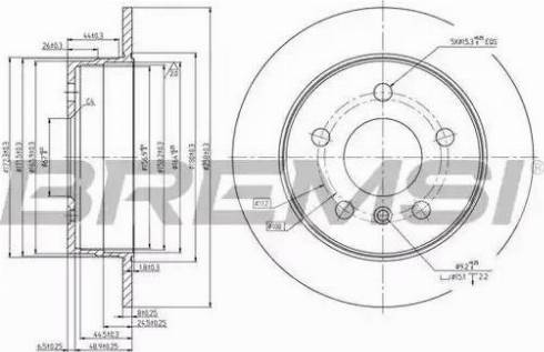 Bremsi DBB258S - Brake Disc autospares.lv