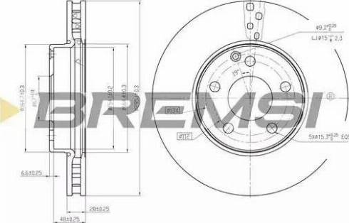 Bremsi DBB252V - Brake Disc autospares.lv