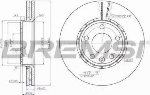 Bremsi DBB204V - Brake Disc autospares.lv