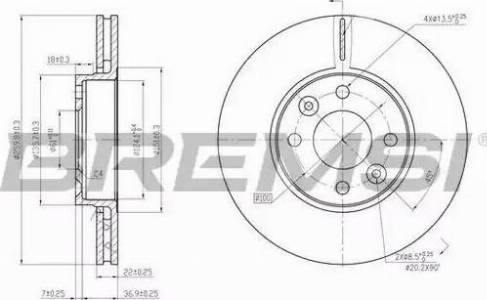 Bremsi DBB201V - Brake Disc autospares.lv