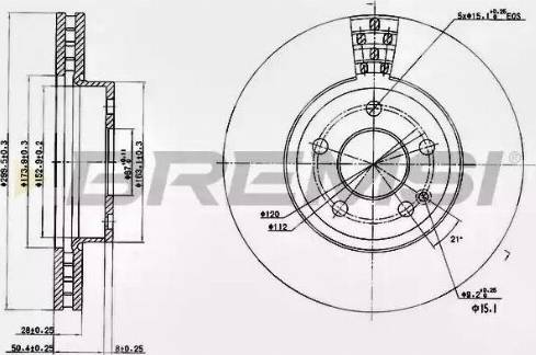 Bremsi DBB203V - Brake Disc autospares.lv