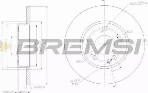 Bremsi DBB219S - Brake Disc autospares.lv