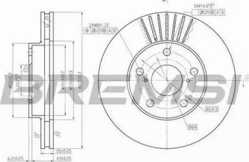 Bremsi DBB216V - Brake Disc autospares.lv