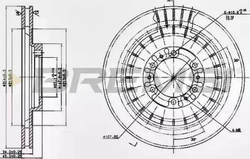 Bremsi DBB212V - Brake Disc autospares.lv