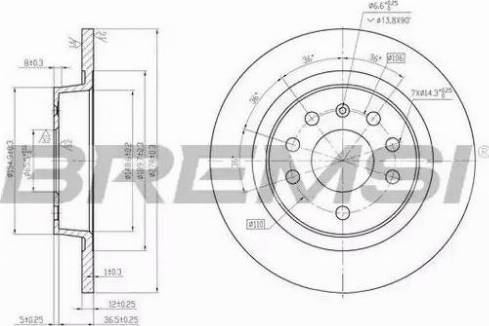 Bremsi DBB288S - Brake Disc autospares.lv