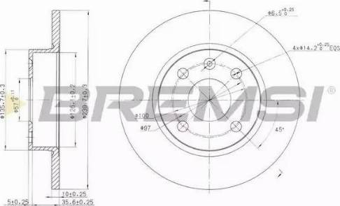 Bremsi DBB283S - Brake Disc autospares.lv