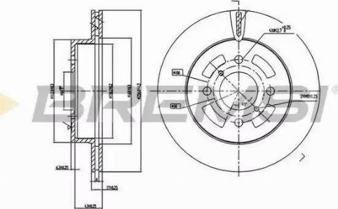 Bremsi DBB287V - Brake Disc autospares.lv