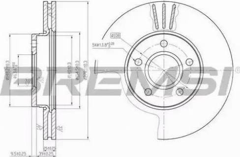 Bremsi DBB222V - Brake Disc autospares.lv