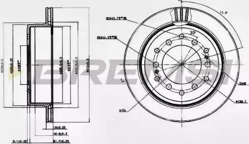 Bremsi DBB743V - Brake Disc autospares.lv