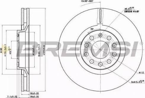 Bremsi DBB705V - Brake Disc autospares.lv