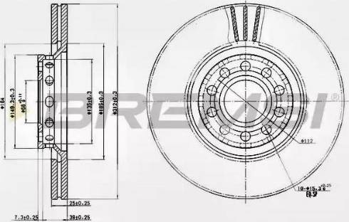 Bremsi DBB707V - Brake Disc autospares.lv