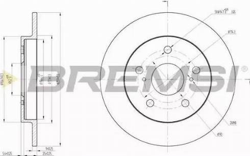 Bremsi DBB788S - Brake Disc autospares.lv