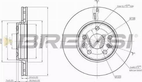 Bremsi DBB733V - Brake Disc autospares.lv