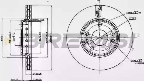 Bremsi DBB728V - Brake Disc autospares.lv