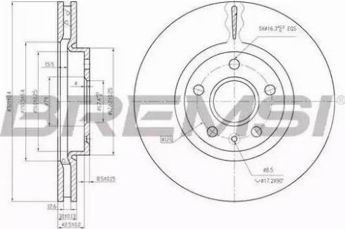 Bremsi DBB722V - Brake Disc autospares.lv