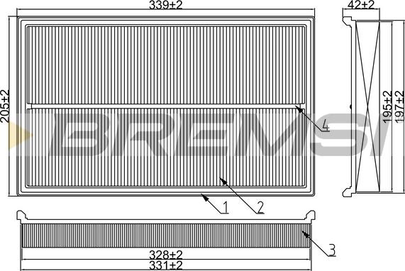 Bremsi FA1655 - Air Filter, engine autospares.lv