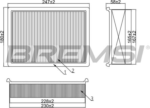 Bremsi FA1650 - Air Filter, engine autospares.lv