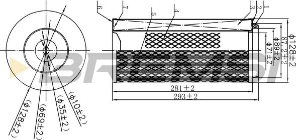 Bremsi FA1665 - Air Filter, engine autospares.lv