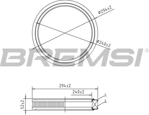 Bremsi FA1372 - Air Filter, engine autospares.lv