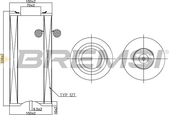 Bremsi FA1256 - Air Filter, engine autospares.lv