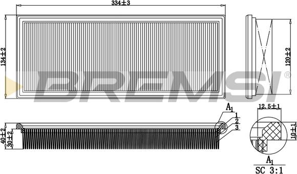 Bremsi FA2192 - Air Filter, engine autospares.lv