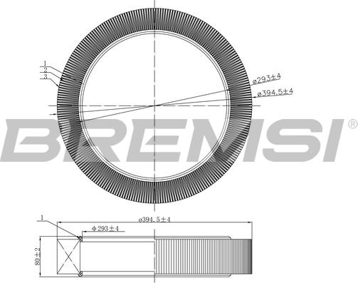 Bremsi FA2258 - Air Filter, engine autospares.lv