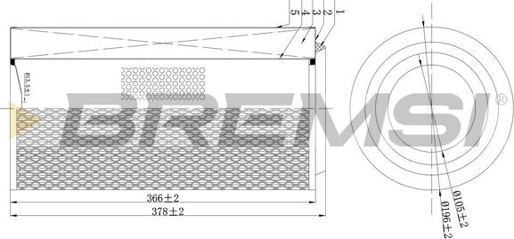 Bremsi FA2210 - Air Filter, engine autospares.lv