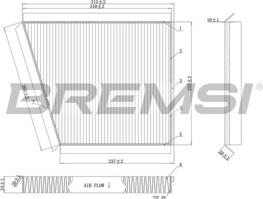 Bremsi FC0991C - Filter, interior air autospares.lv